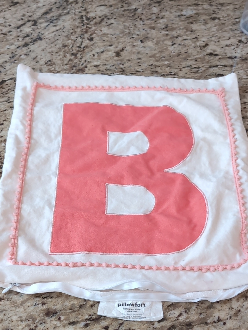Pillowfort "B" Monogram Pillow Cover